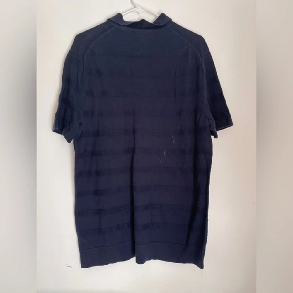 Banana Republic Men’s woven polo‎ size L navy blue
